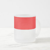 Kleine glazen mok met Indonesische vlag (Voorkant rechts)