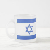 Kleine glazen mok met Israëlische vlag (Links)