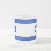 Kleine glazen mok met Israëlische vlag (Center)