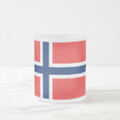 Kleine glazen mok met Noorse vlag (Center)