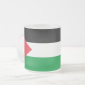 Kleine glazen mok met Palestijnse vlag (Voorkant links)