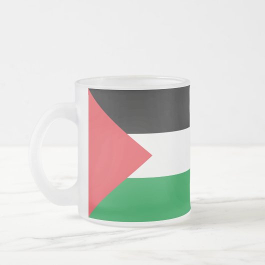 Kleine glazen mok met Palestijnse vlag (Links)