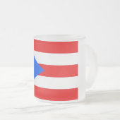 Kleine glazen mok met vlag Puerto Rico, Verenigde  (Voorkant rechts)
