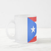 Kleine glazen mok met vlag Puerto Rico, Verenigde  (Links)