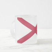 Kleine glazen mok met vlag van Alabama, Verenigde  (Voorkant links)