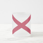 Kleine glazen mok met vlag van Alabama, Verenigde  (Center)