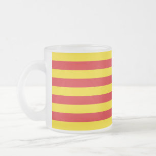 Kleine glazen mok met vlag van Catalonië