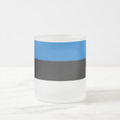 Kleine glazen mok met vlag van Estland (Center)