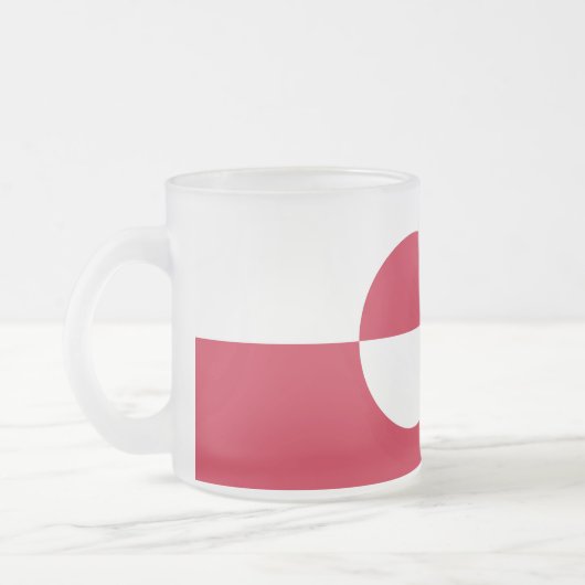 Kleine glazen mok met vlag van Groenland (Links)