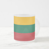 Kleine glazen mok met vlag van Litouwen (Voorkant rechts)