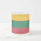 Kleine glazen mok met vlag van Litouwen (Center)