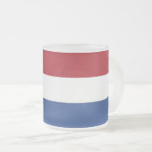 Kleine glazen mok met vlag van Nederland (Voorkant rechts)
