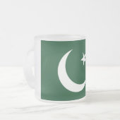 Kleine glazen mok met vlag van Pakistan (Voorkant links)