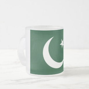 Kleine glazen mok met vlag van Pakistan