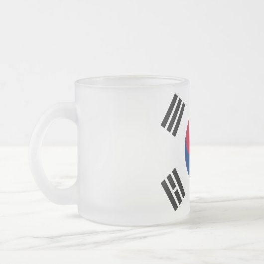 Kleine glazen mok met vlag van Zuid-Korea (Links)