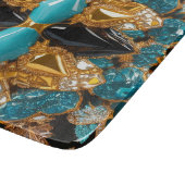 Kleine glazen snijplank met Bahama's Kleuren (Hoek)