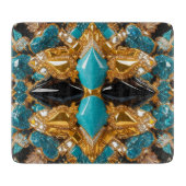 Kleine glazen snijplank met Bahama's Kleuren (Voorkant)