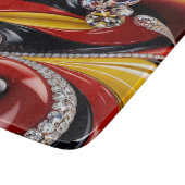 Kleine glazen snijplank met Belgische kleuren (Hoek)