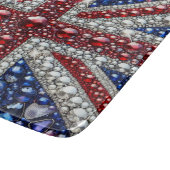 Kleine glazen snijplank met Britse kleuren (Hoek)