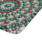 Kleine glazen snijplank met Italiaanse kleuren (Hoek)