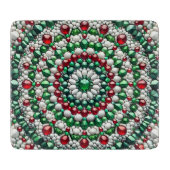 Kleine glazen snijplank met Italiaanse kleuren (Voorkant)