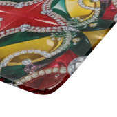 Kleine glazen snijplank met Los Angeles Kleuren (Hoek)