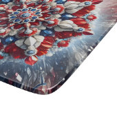 Kleine glazen snijplank met Noorse kleuren (Hoek)