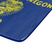 Kleine glazen snijplank met Oregon vlag (Hoek)