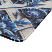 Kleine glazen snijplank met Schotse distels (Hoek)