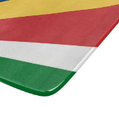Kleine glazen snijplank met Seychellen Kleuren (Hoek)