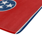 Kleine glazen snijplank met Tennessee vlag (Hoek)