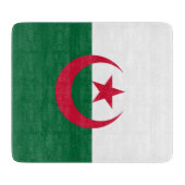 Kleine glazen snijplank met vlag van Algerije (Voorkant)