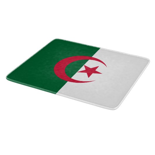 Kleine glazen snijplank met vlag van Algerije (Hoek)