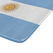 Kleine glazen snijplank met vlag van Argentinië (Hoek)