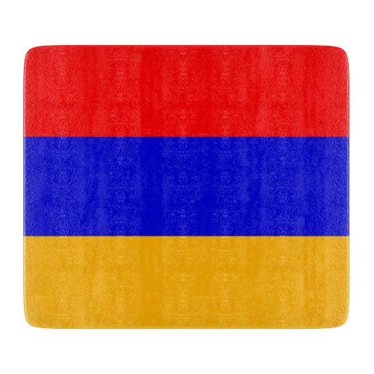 Kleine glazen snijplank met vlag van Armenië (Voorkant)