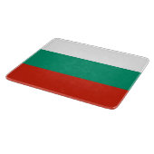 Kleine glazen snijplank met vlag van Bulgarije (Hoek)