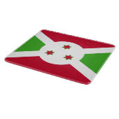 Kleine glazen snijplank met vlag van Burundi (Hoek)