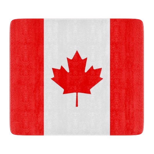 Kleine glazen snijplank met vlag van Canada (Voorkant)