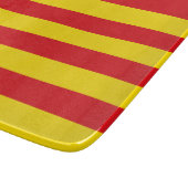 Kleine glazen snijplank met vlag van Catalonië (Hoek)