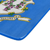 Kleine glazen snijplank met vlag van Connecticut (Hoek)