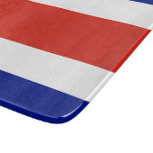 Kleine glazen snijplank met vlag van Costa Rica (Hoek)