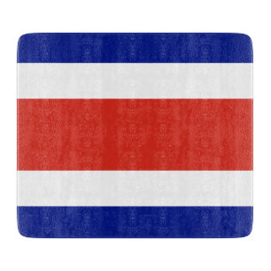Kleine glazen snijplank met vlag van Costa Rica