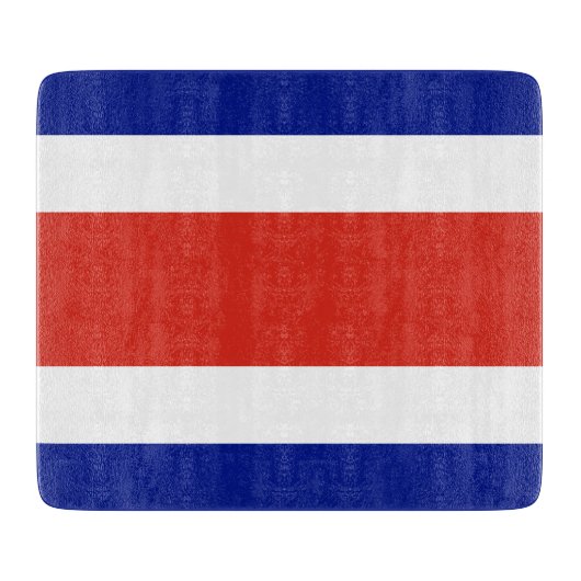 Kleine glazen snijplank met vlag van Costa Rica (Voorkant)