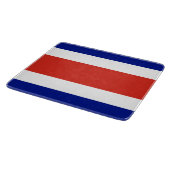 Kleine glazen snijplank met vlag van Costa Rica (Hoek)