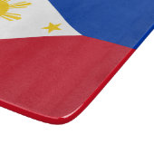 Kleine glazen snijplank met vlag van de Filipijnen (Hoek)