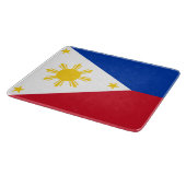 Kleine glazen snijplank met vlag van de Filipijnen (Hoek)