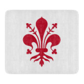 Kleine glazen snijplank met vlag van Florence (Voorkant)