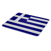 Kleine glazen snijplank met vlag van Griekenland (Hoek)