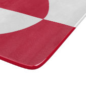 Kleine glazen snijplank met vlag van Groenland (Hoek)
