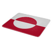 Kleine glazen snijplank met vlag van Groenland (Hoek)